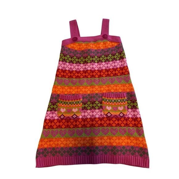 Vintage y2K style size 6 children’s place stripe heart sweater dress - NWT - Picture 1 of 3